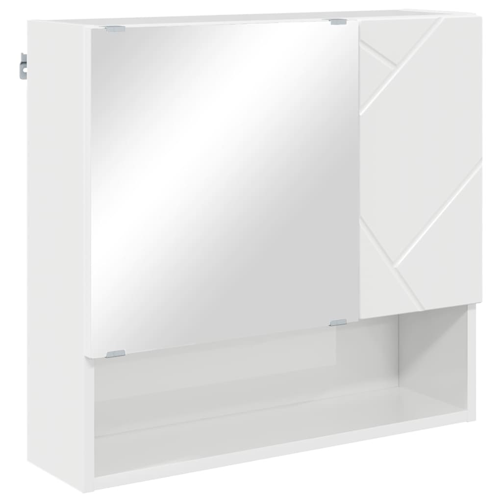 Bathroom Furniture Set Wall-mounted 2 pcs High Gloss White