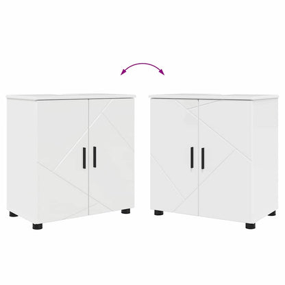 Bathroom Furniture Set Wall-mounted 2 pcs High Gloss White