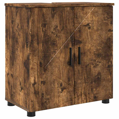 Bathroom Furniture Set 2 pcs Smoked Oak 61 x 35 x 64 cm