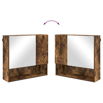 Bathroom Furniture Set 2 pcs Smoked Oak 61 x 35 x 64 cm