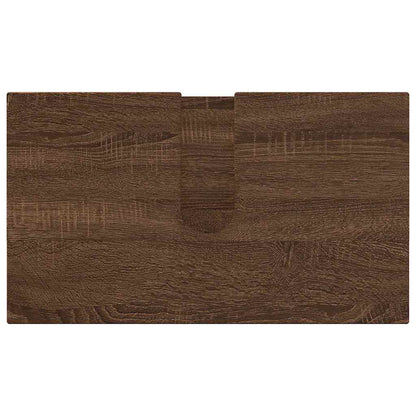 Bathroom Furniture Set 2 pcs Brown Oak Engineered wood & Metal