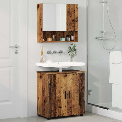 Bathroom Furniture Set 2 pcs Old Wood 61 x 35 x 64 cm