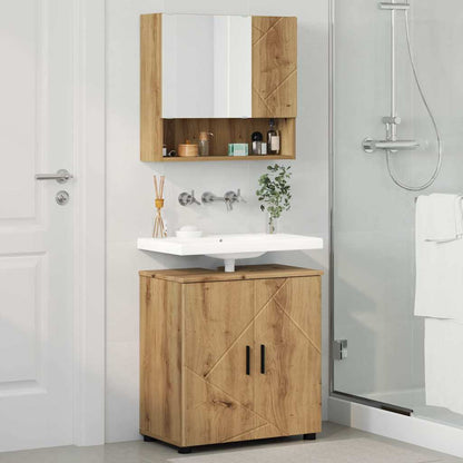 Bathroom Furniture Set 2 pcs Artisan Oak 61 x 35 x 64 cm