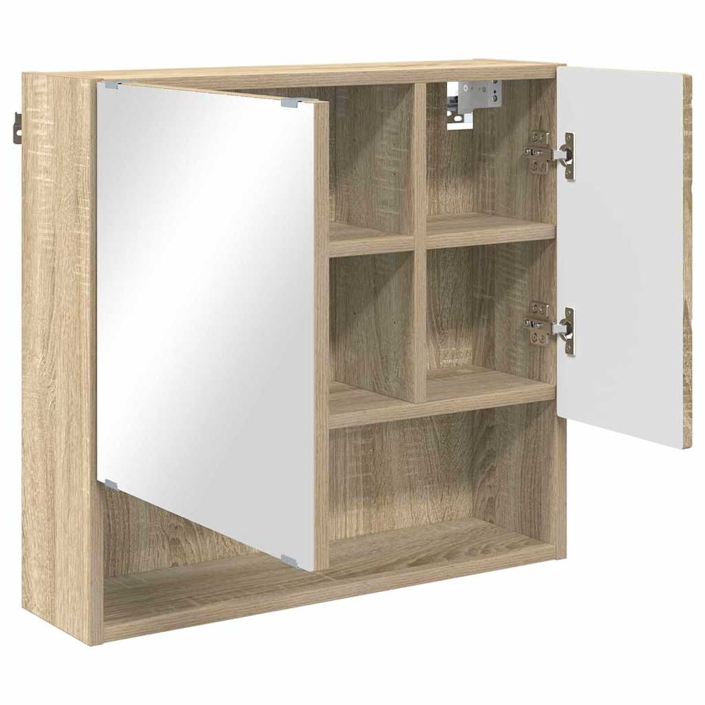 Bathroom Furniture Set 3 pcs Sonoma Oak Engineered wood & Metal