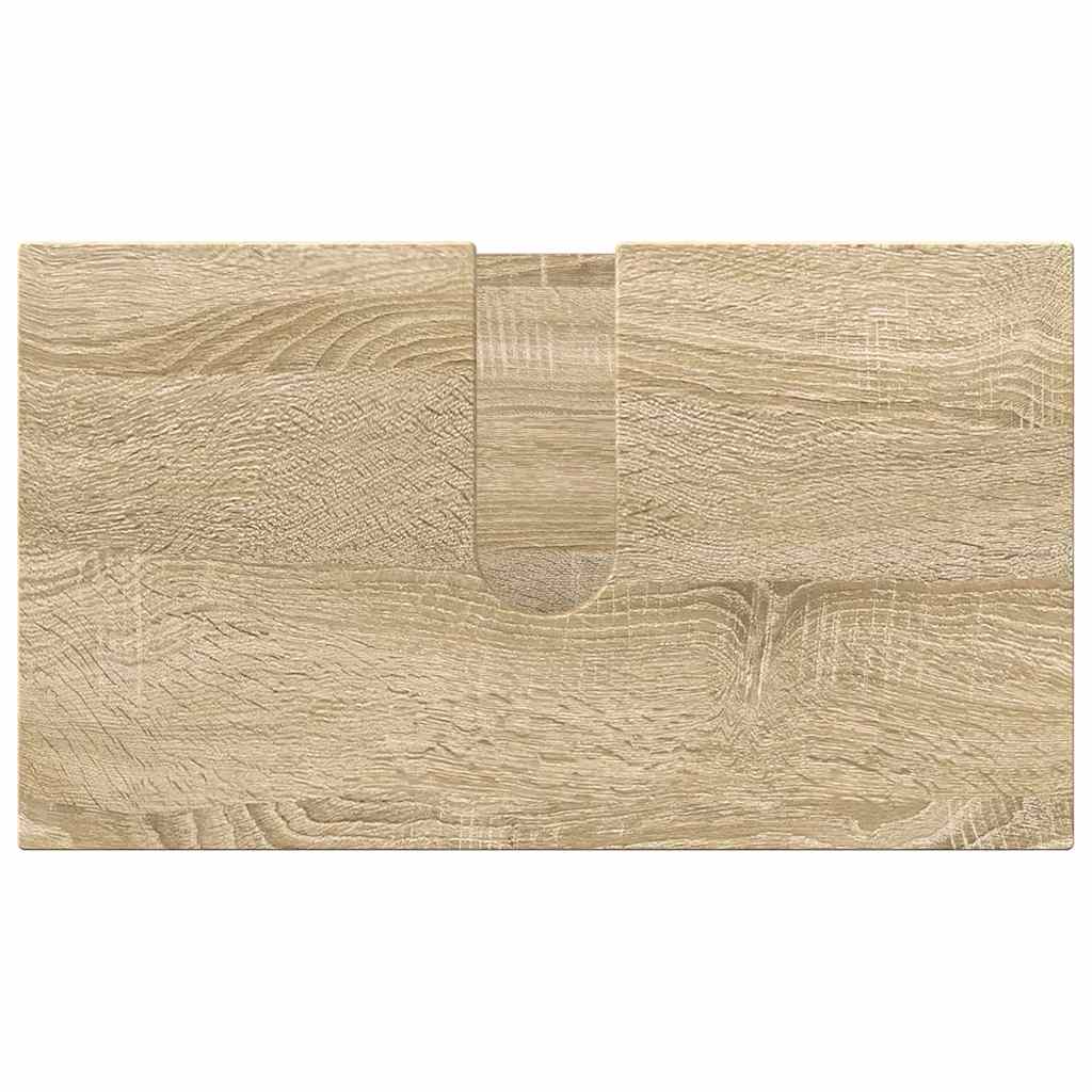 Bathroom Furniture Set 3 pcs Sonoma Oak Engineered wood & Metal