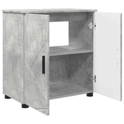 Bathroom Furniture Set 3 pcs Concrete grey Engineered wood
