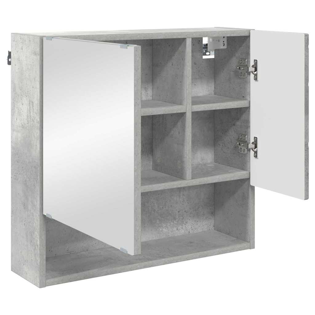 Bathroom Furniture Set 3 pcs Concrete grey Engineered wood