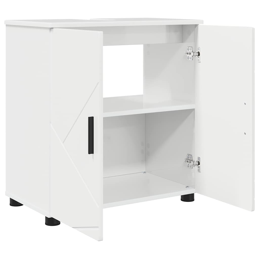 Bathroom Furniture Set Wall-mounted 3 pcs High Gloss White