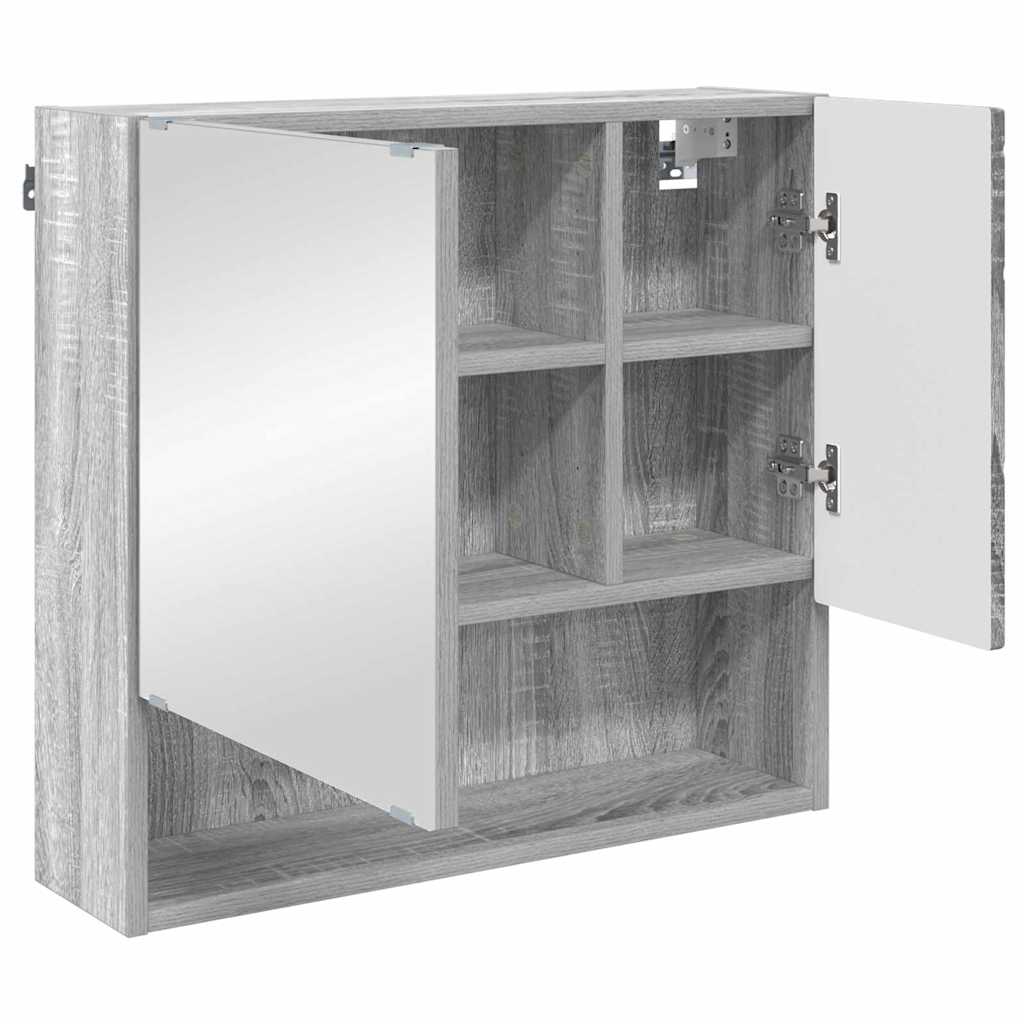 Bathroom Furniture Set 3 pcs Grey Sonoma 61 x 35 x 64 cm