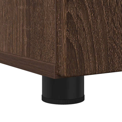 Bathroom Furniture Set 3 pcs Brown Oak Engineered wood & Metal