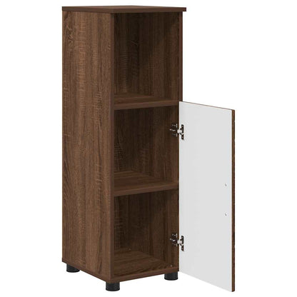 Bathroom Furniture Set 3 pcs Brown Oak Engineered wood & Metal