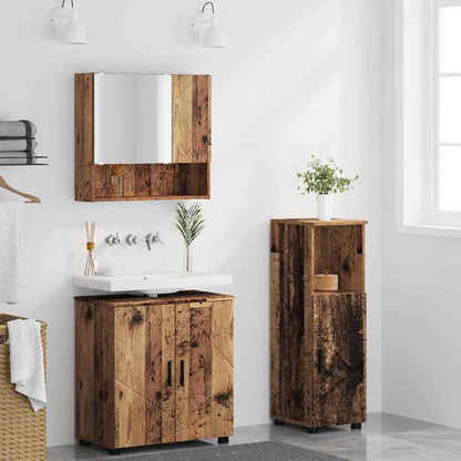 Bathroom Furniture Set 3 pcs Old Wood 61 x 35 x 64 cm
