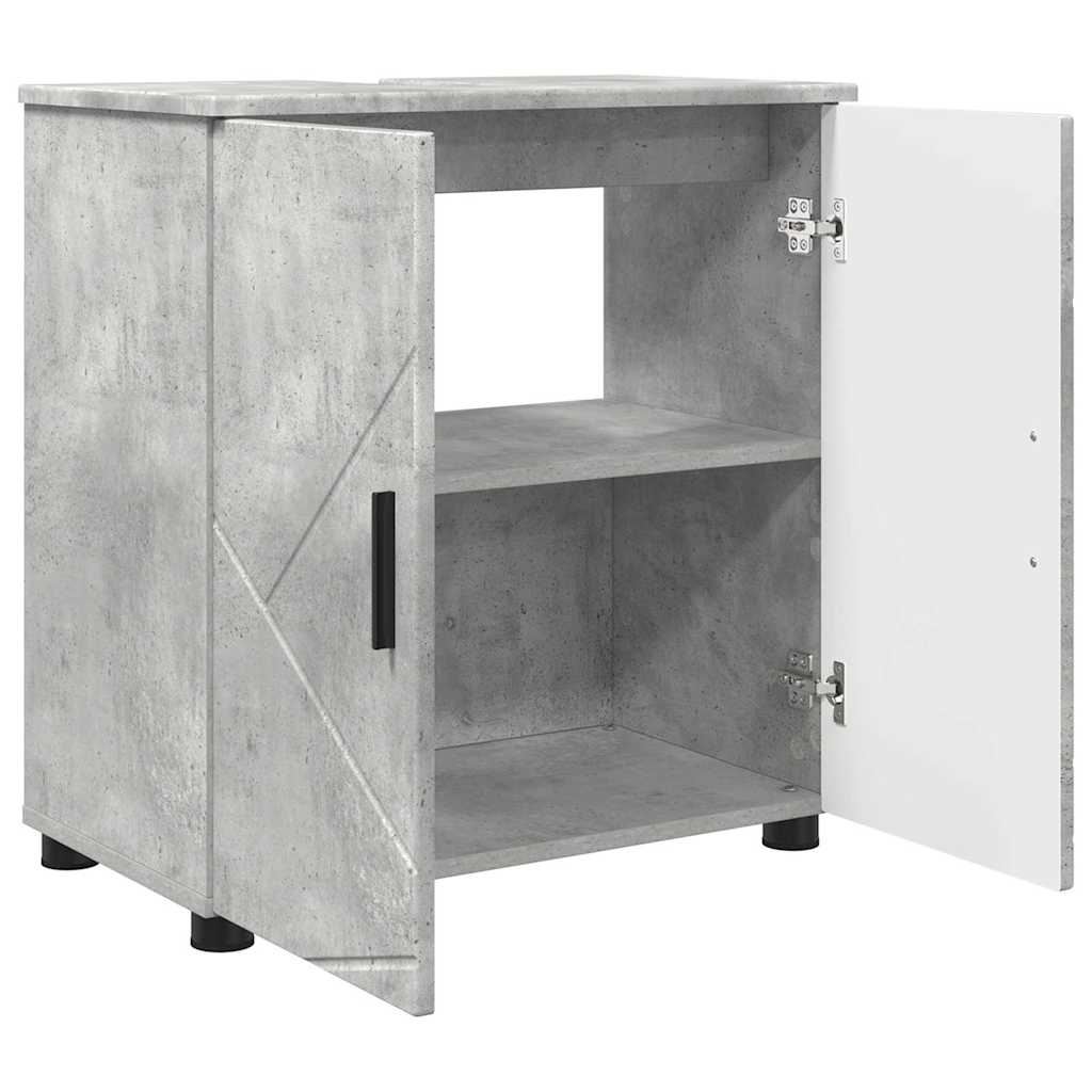 Bathroom Furniture Set with Drawer 3 pcs Concrete Grey