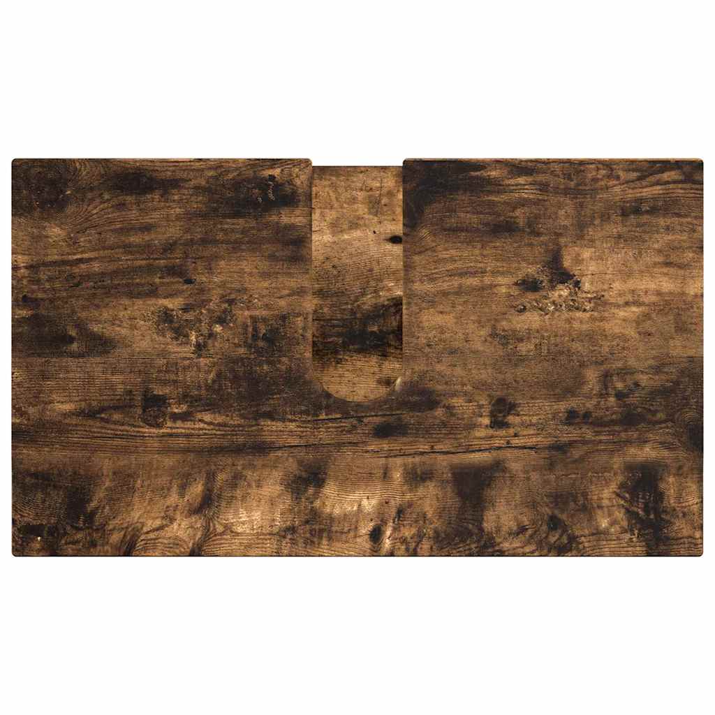 Bathroom Furniture Set 3 pcs Smoked Oak 61 x 35 x 64 cm