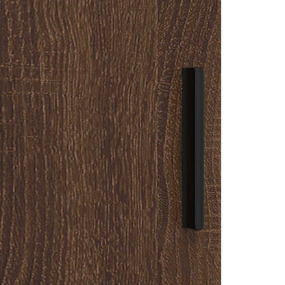 Bathroom Furniture Set 3 pcs Brown Oak Engineered wood & Metal