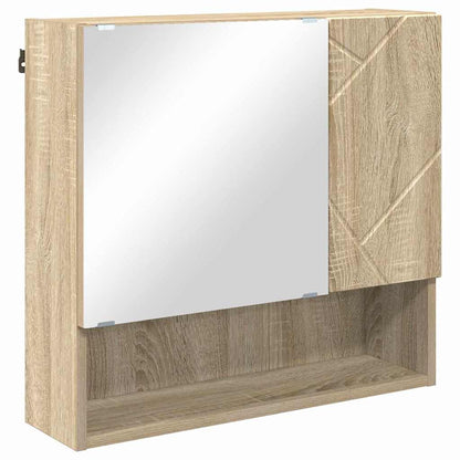 Bathroom Furniture Set 4 pcs Sonoma Oak Engineered wood & Metal