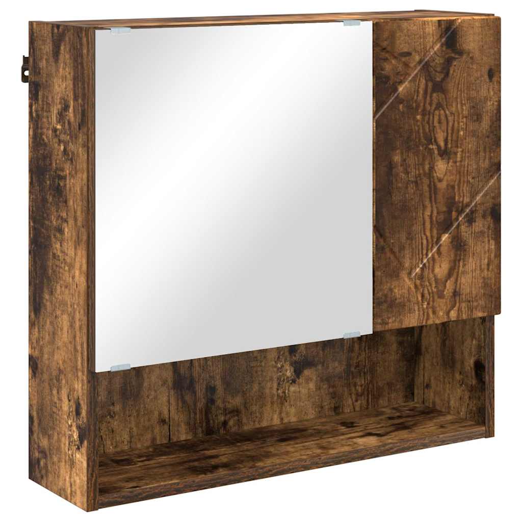 Bathroom Furniture Set 4 pcs Smoked Oak 61 x 35 x 64 cm