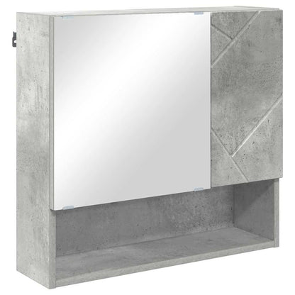 Bathroom Furniture Set with Drawer 4 pcs Concrete Grey