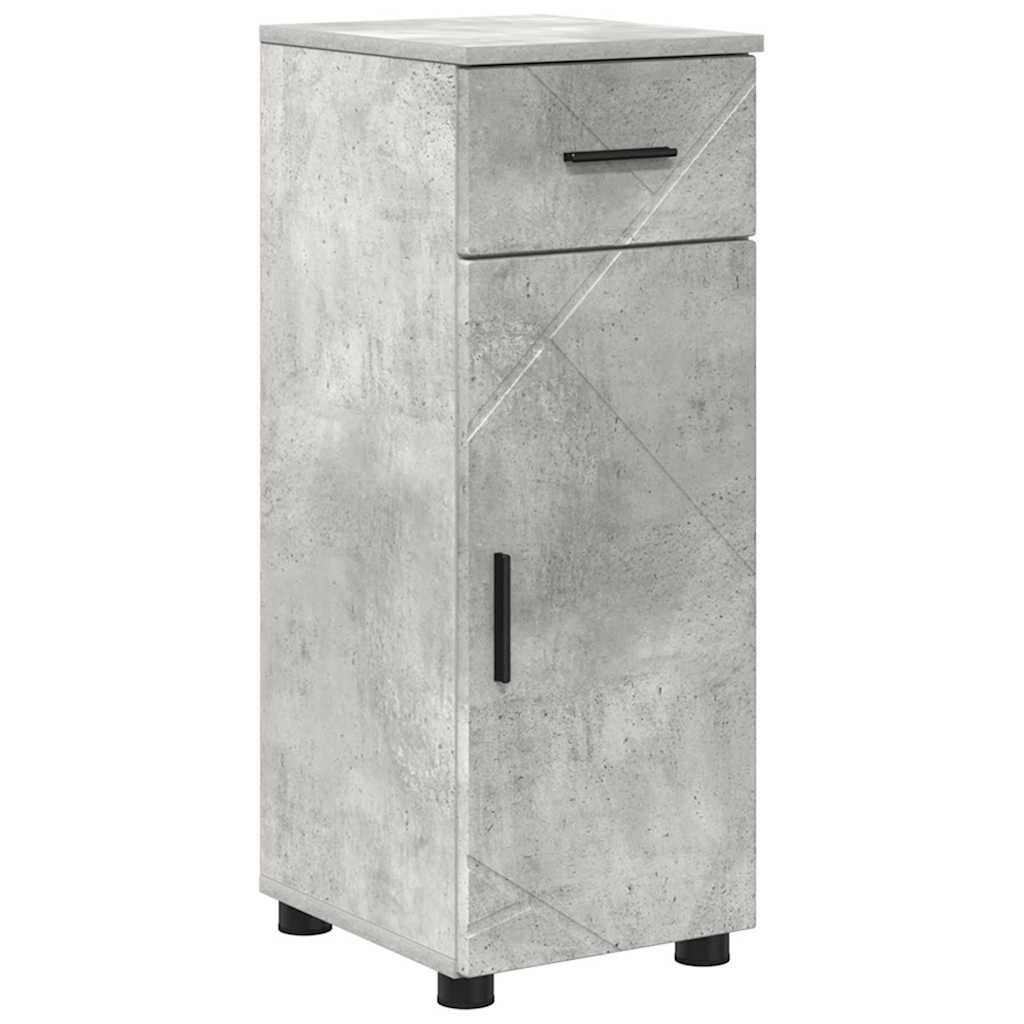 Bathroom Furniture Set with Drawer 4 pcs Concrete Grey