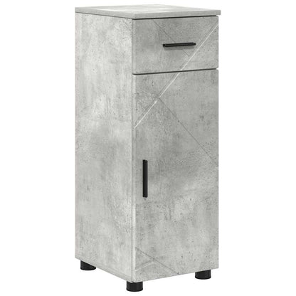 Bathroom Furniture Set with Drawer 4 pcs Concrete Grey