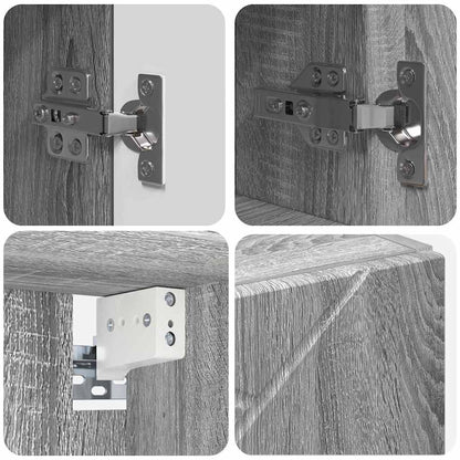 Bathroom Furniture Set 4 pcs Grey Sonoma 61 x 35 x 64 cm