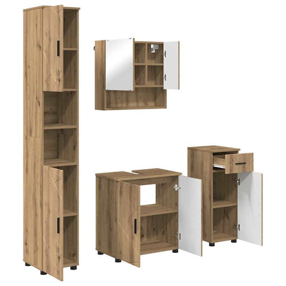 Bathroom Furniture Set 4 pcs Artisan Oak 61 x 35 x 64 cm