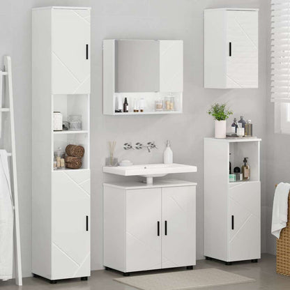 Bathroom Furniture Set Wall-mounted 5 pcs High Gloss White