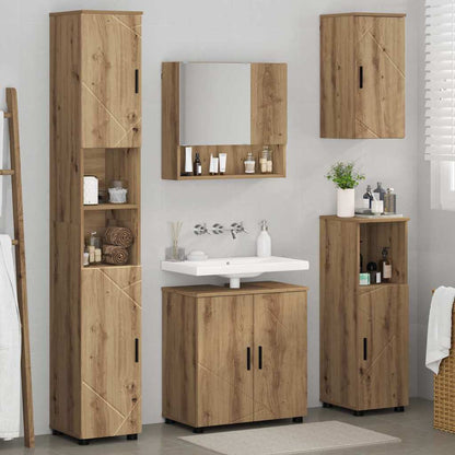 Bathroom Furniture Set 5 pcs Artisan Oak 61 x 35 x 64 cm