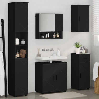 Bathroom Furniture Set 5 pcs Black 61 x 35 x 64 cm