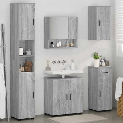 Bathroom Furniture Set 5 pcs Grey Sonoma 61 x 35 x 64 cm