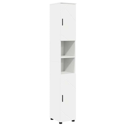 Bathroom Furniture Set 4 pcs White Engineered wood & Metal