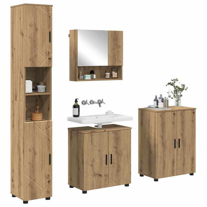 Bathroom Furniture Set 4 pcs Artisan Oak 61 x 35 x 64 cm