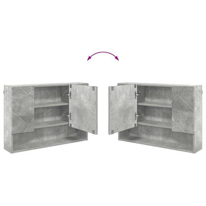 Bathroom Furniture Set with Drawer 2 pcs Concrete Grey