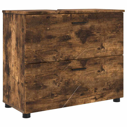 Bathroom Furniture Set 2 pcs Smoked Oak