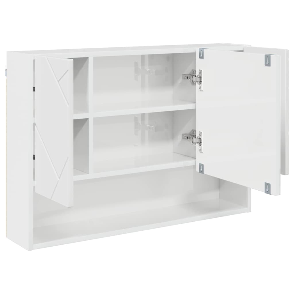 Bathroom Furniture Set with Drawer 3 pcs High Gloss White