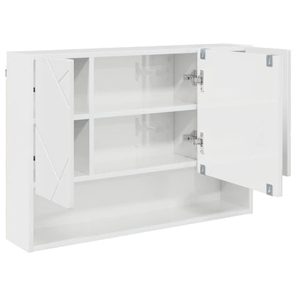 Bathroom Furniture Set with Drawer 3 pcs High Gloss White