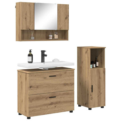 Bathroom Furniture Set 3 pcs Artisan Oak