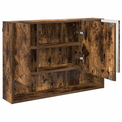 Bathroom Furniture Set 3 pcs Smoked Oak