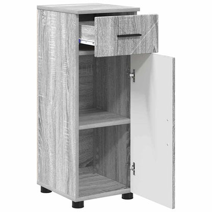 Bathroom Furniture Set with Drawer with Shelf 3 pcs Grey Sonoma