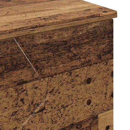 Bathroom Furniture Set 3 pcs Old Wood Engineered Wood and Metal