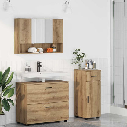 Bathroom Furniture Set 3 pcs Artisan Oak