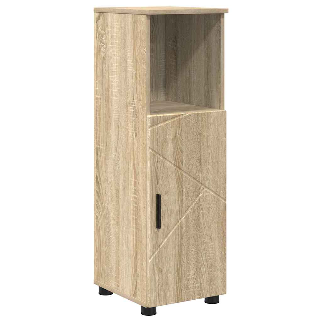 Bathroom Furniture Set with Drawer with Shelf 4 pcs Sonoma Oak
