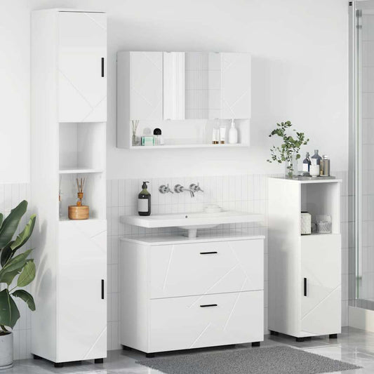 Bathroom Furniture Set 4 pcs High Gloss White