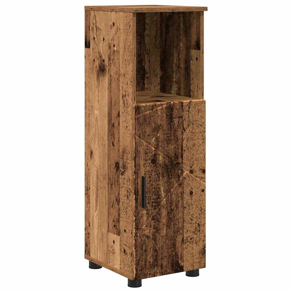 Bathroom Furniture Set 4 pcs Old Wood Engineered Wood and Metal