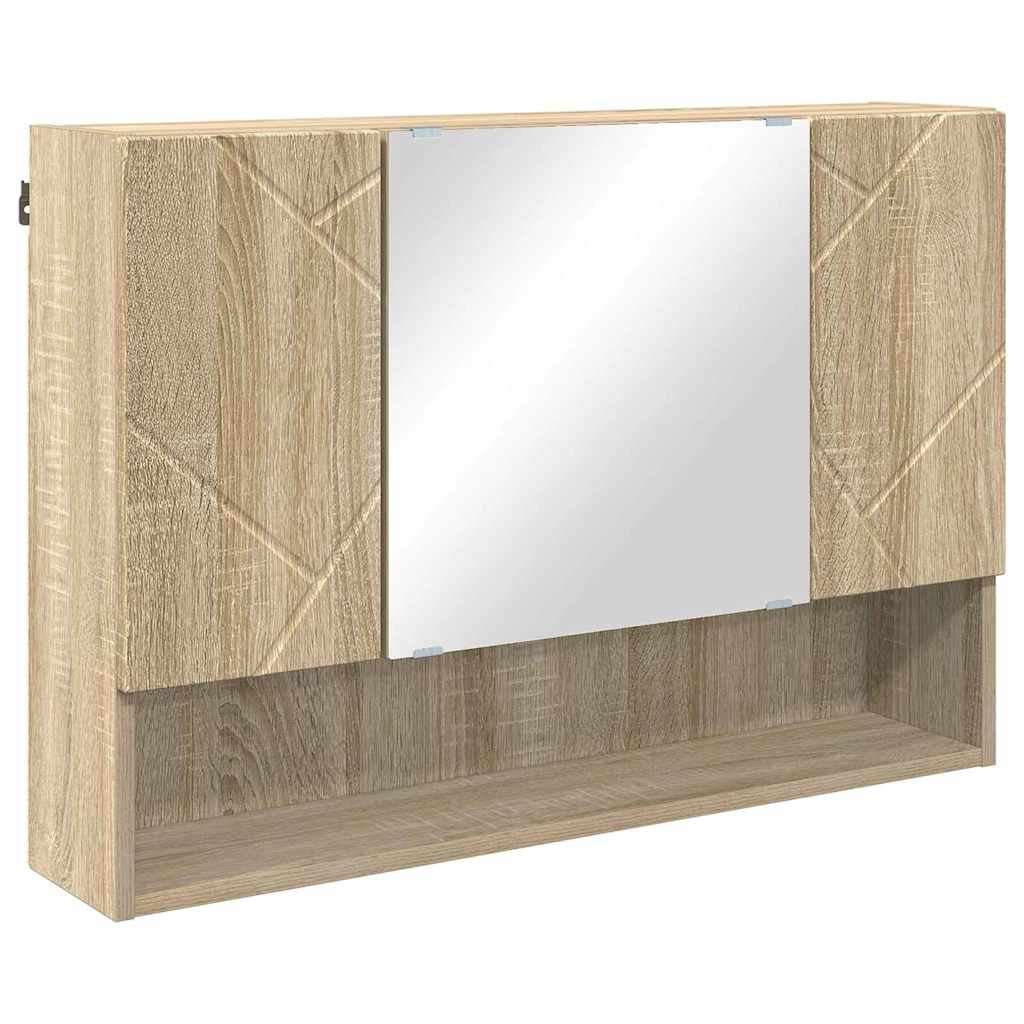 Bathroom Furniture Set with Drawer with Shelf 4 pcs Sonoma Oak