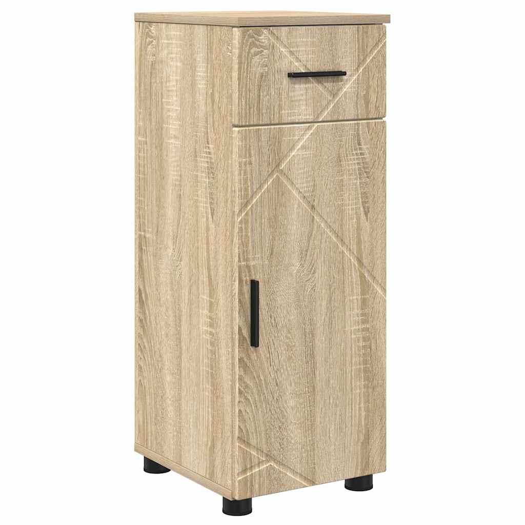 Bathroom Furniture Set with Drawer with Shelf 4 pcs Sonoma Oak