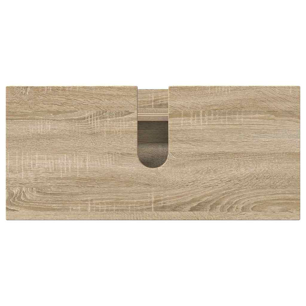 Bathroom Furniture Set with Drawer with Shelf 4 pcs Sonoma Oak