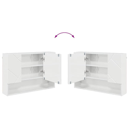 Bathroom Furniture Set with Drawer 4 pcs High Gloss White