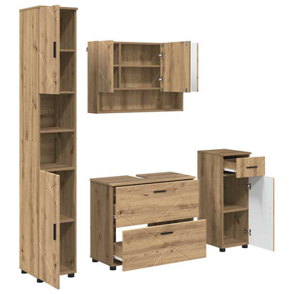 Bathroom Furniture Set 4 pcs Artisan Oak