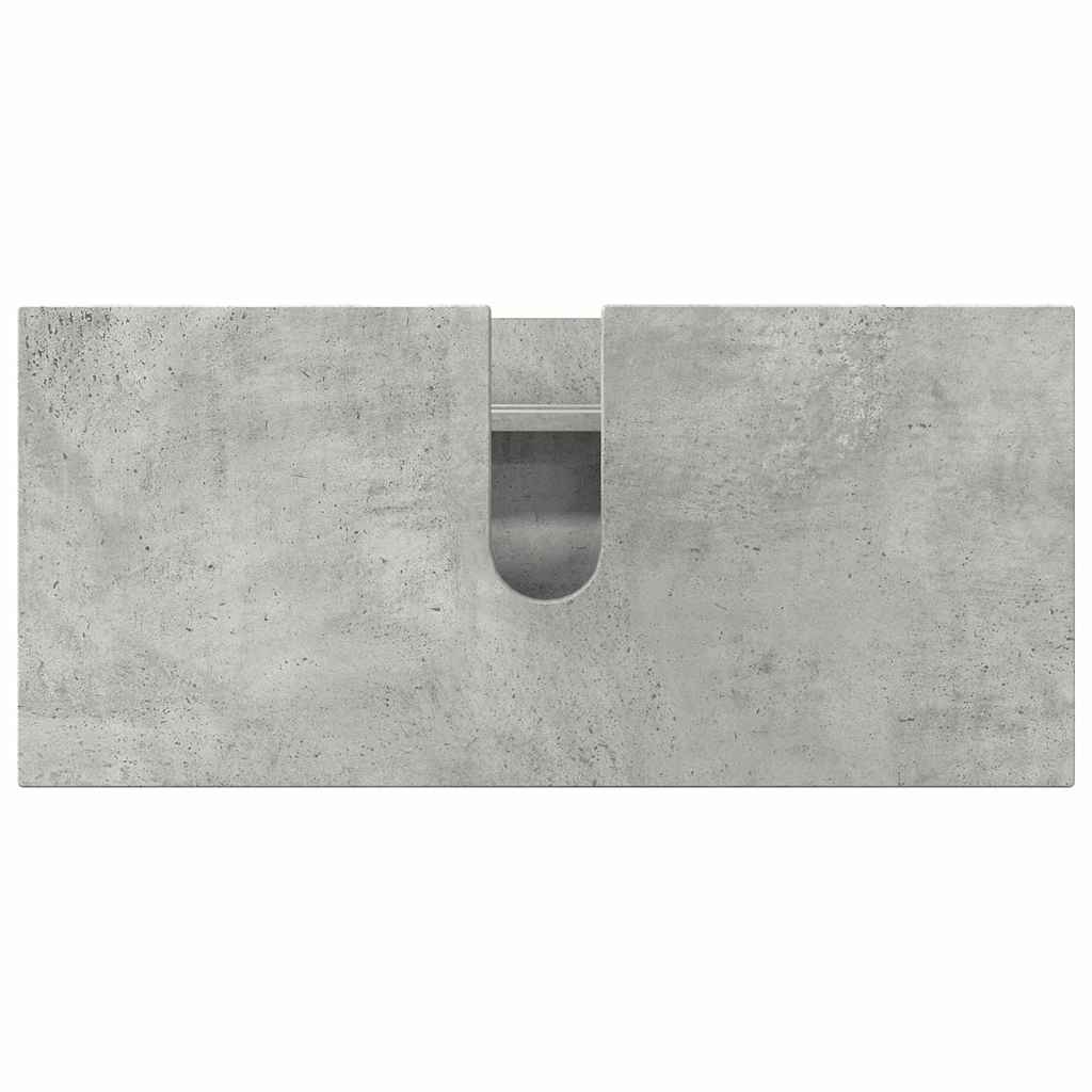 Bathroom Furniture Set with Drawer 5 pcs Concrete Grey